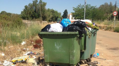 Contenedor de basuras en Felanitx