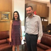 La consellera Carolina Pascual con el alcalde de Elche, Carlos González. La consellera Carolina Pascual con el alcalde de Elche, Carlos González.
