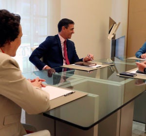 Pedro Sánchez, Magdalena Valerio, Pepe Álvarez y Unai Sordo Pedro Sánchez, Magdalena Valerio, Pepe Álvarez y Unai Sordo