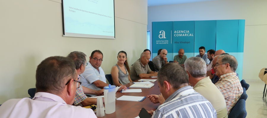 Reunión en Villena de Mireia Mollà con la Junta Central de Usuarios del Vinalopó, L'Alacantí y el Consorcio de Aguas de la Marina Baja. Reunión en Villena de Mireia Mollà con la Junta Central de Usuarios del Vinalopó, L'Alacantí y el Consorcio de Aguas de la Marina Baja.