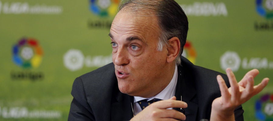 El presidente de la Liga, Javier Tebas, asegura que habrá partidos los lunes El presidente de la Liga, Javier Tebas, asegura que habrá partidos los lunes