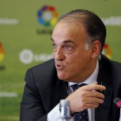 El presidente de la Liga, Javier Tebas, asegura que habrá partidos los lunes