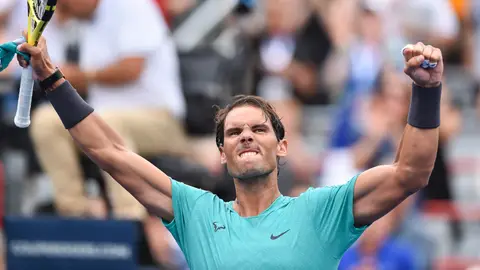 Rafa Nadal celebra su victoria Rafa Nadal celebra su victoria