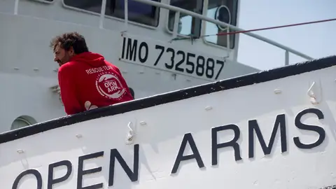 Óscar Camps, en el Open Arms Óscar Camps, en el Open Arms