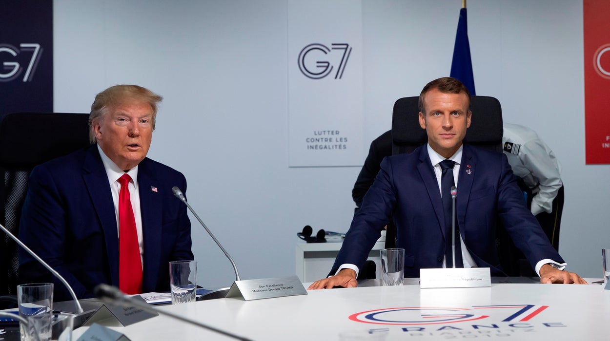 Encuentro de Trump y Macron en Biarritz marcado por la tensión Encuentro de Trump y Macron en Biarritz marcado por la tensión