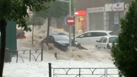 Graves inundaciones en el municipio madrile&ntilde;o de Arganda del Rey a causa del temporal