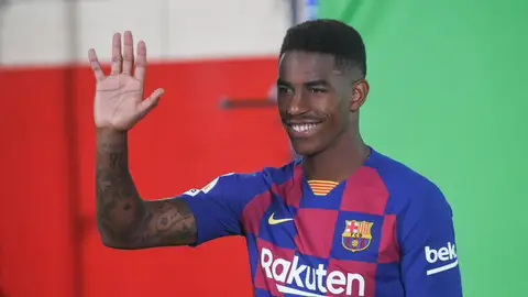 La imagen de Junior Firpo compartida por el Barça La imagen de Junior Firpo compartida por el Barça