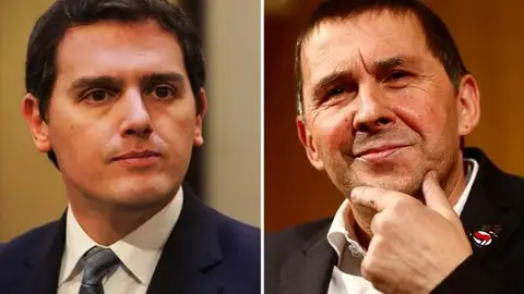 Rivera y Otegi se enzarzan en Twitter. Rivera y Otegi se enzarzan en Twitter.