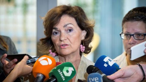 La vicepresidenta del Gobierno en funciones, Carmen Calvo