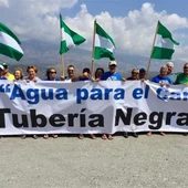 Manifestación en la presa de Rules Manifestación en la presa de Rules
