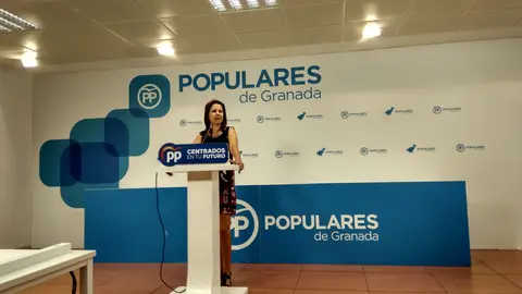 Ana Vanessa, parlamentaria popular en Andalucía en rueda de prensa ANA VANESSA EN RUEDA DE PRENSA