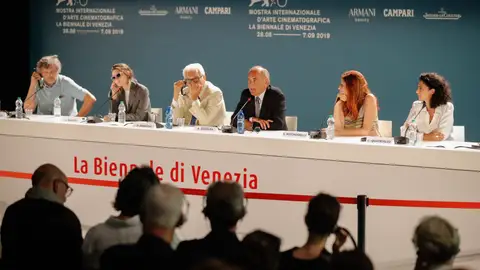 Rueda de prensa del jurado oficial del Festival de Venecia 2019 Con la presencia de Lucrecia Martel y Alberto Barbera