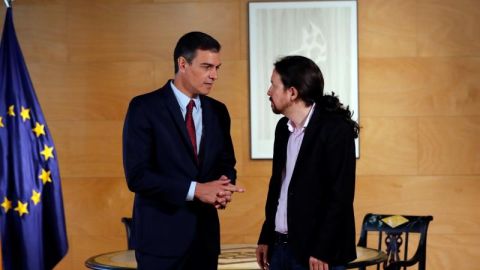 Pedro S&aacute;nchez y Pablo Iglesias 