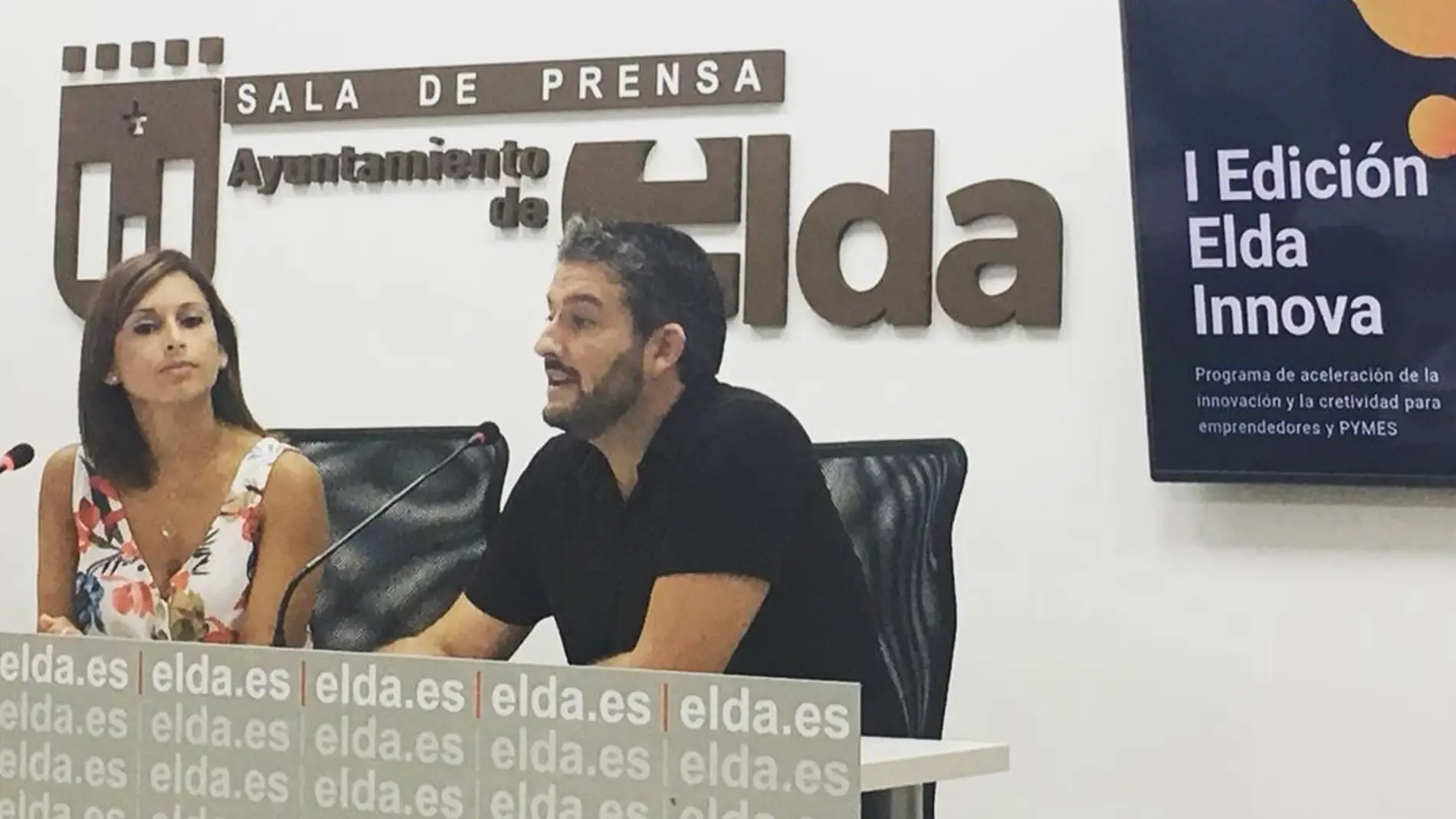 Diego Tomás, representante de la empresa Genion, durante la presentación de 'Elda Innova'.