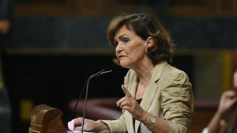 La vicepresidenta del Gobierno en funciones, Carmen Calvo
