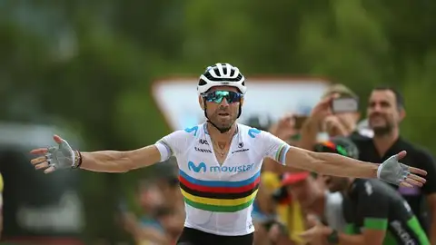 Valverde logra la victoria en la séptima etapa de la Vuelta Valverde logra la victoria en la séptima etapa de la Vuelta