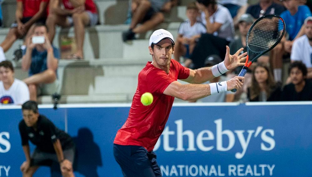 El tenista Andy Murray, en un partido disputado en el Rafa Nadal Open, en Manacor.  