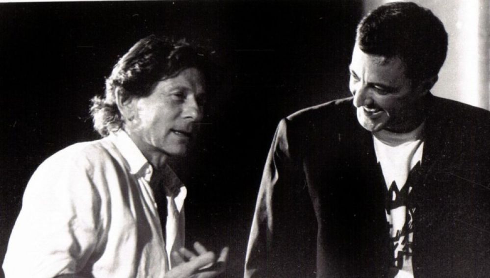 El director Roman Polanski y su productor, Luca Barbareschi, en una imagen del año 2000