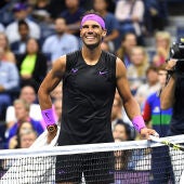 Rafa Nadal sonríe durante un partido