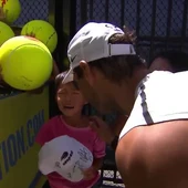 Rafa Nadal, con un niño Rafa Nadal, con un niño