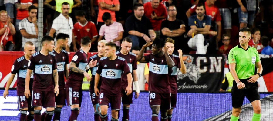 El Celta celebra un gol El Celta celebra un gol