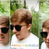 Gabriele Puccia grabando el vídeo que subió a Instagram