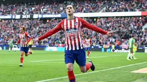 Kalinic celebra un gol con el Atlético Kalinic celebra un gol con el Atlético