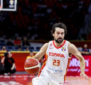 Sergio Llull, en un partido con la selección española de baloncesto Sergio Llull, en un partido con la selección española de baloncesto