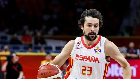 Sergio Llull, en un partido con la selección española de baloncesto Sergio Llull, en un partido con la selección española de baloncesto