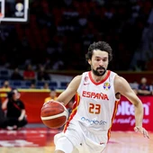 Sergio Llull, en un partido con la selección española de baloncesto Sergio Llull, en un partido con la selección española de baloncesto