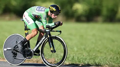 Primoz Roglic, durante la etapa de La Vuelta a España Primoz Roglic, durante la etapa de La Vuelta a España