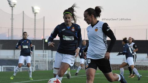 Imagen del partido entre Espanyol y Valencia