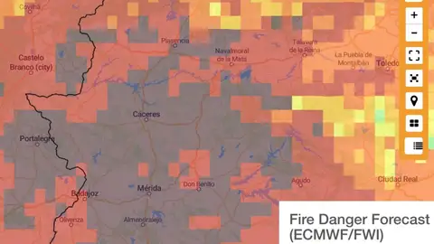 Riesgo incendios forestales 4 de Septiembre