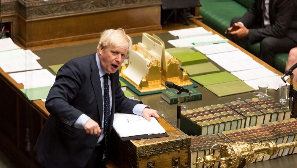 Boris Johnson en el Parlamento británico 