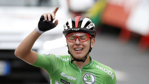 Pogacar, tras ganar una etapa de la Vuelta