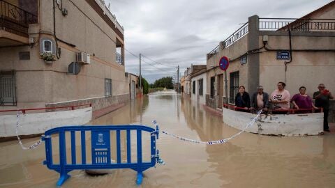 Zona afectada en Murcia tras el paso de la gota fr&iacute;a.