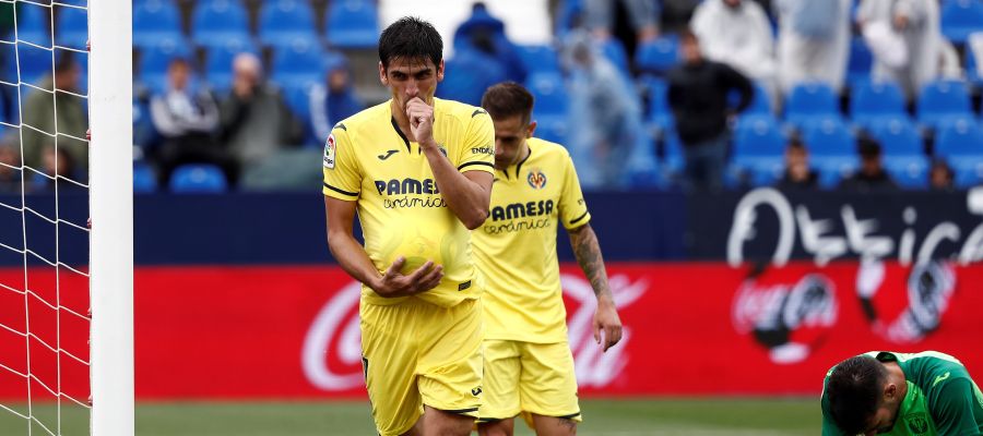 Gerard Moreno celebra uno de sus goles con el Villarreal Gerard Moreno celebra uno de sus goles con el Villarreal