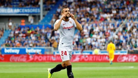 El jugador del Sevilla, Joan Jord&aacute;n