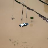 magen aérea de la ciudad de Dolores (Alicante) inundada a causa del desbordamiento del río Segura por la Gota Fría