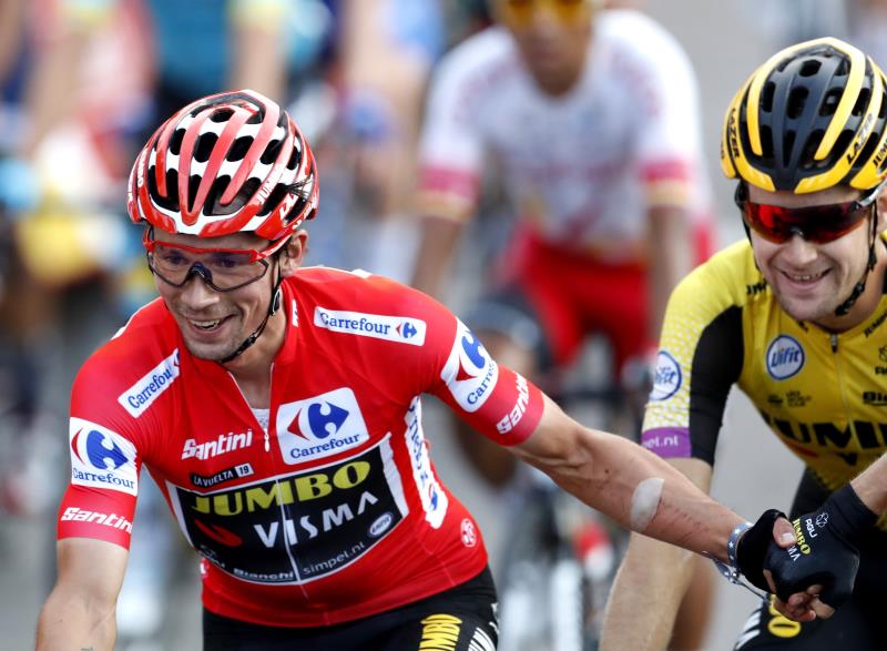 Primoz Roglic entra en Madrid como vencedor de la Vuelta 2019, Valverde segundo Primoz Roglic entra en Madrid como vencedor de la Vuelta 2019, Valverde segundo