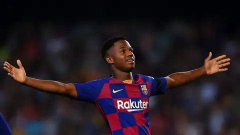 Ansu Fati celebra un gol Ansu Fati celebra un gol