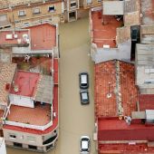 La ciudad de Dolores, inundada a causa del desbordamiento del río Segura