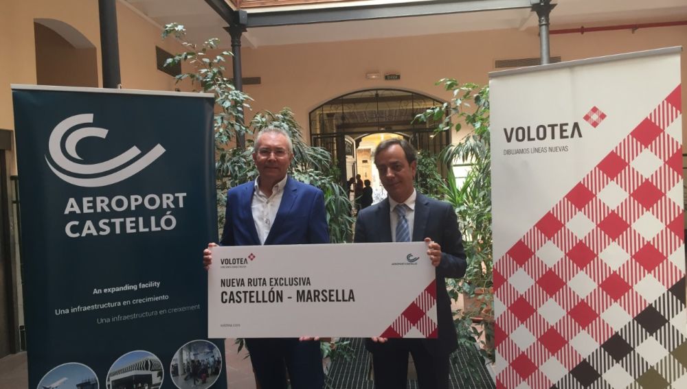 Aerocas y Volotea presentan la nueva conexión que une Castellón con Marsella. 