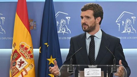 El presidente del PP, Pablo Casado
