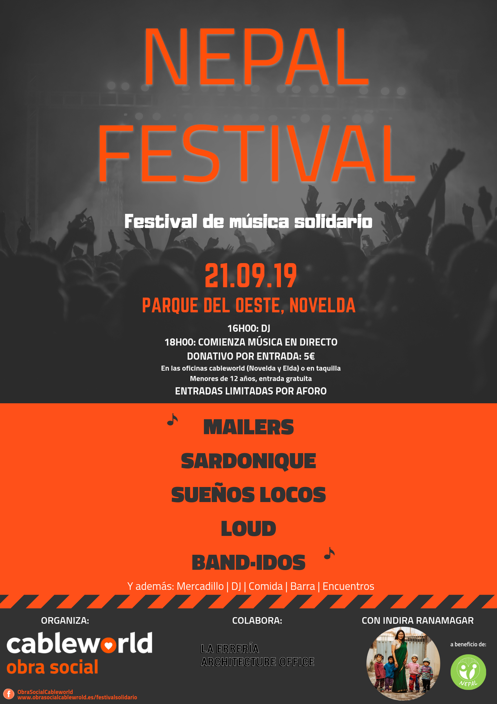La Obra Social Cableworld organiza un festival de música a beneficio de la ONG Pa Nepal La Obra Social Cableworld organiza un festival de música a beneficio de la ONG Pa Nepal