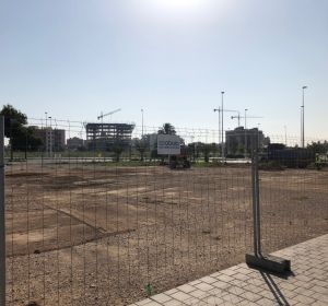Parcela en la que se construye el tercer nuevo bloque de San Antón. Parcela en la que se construye el tercer nuevo bloque de San Antón.