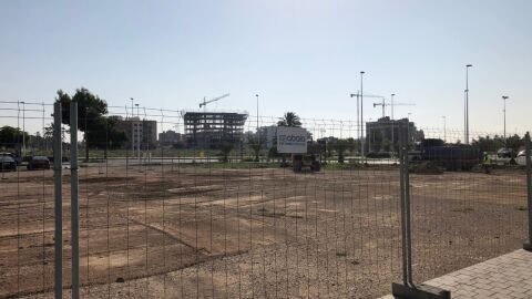 Parcela en la que se construye el tercer nuevo bloque de San Ant&oacute;n.