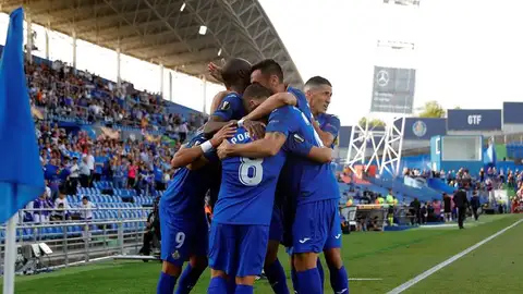 Los jugadores del Getafe celebran un gol Los jugadores del Getafe celebran un gol