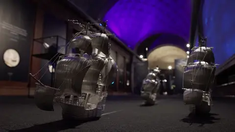 Miniaturas de las 5 naos con las que Magallanes partió de España Miniaturas de las 5 naos con las que Magallanes partió de España