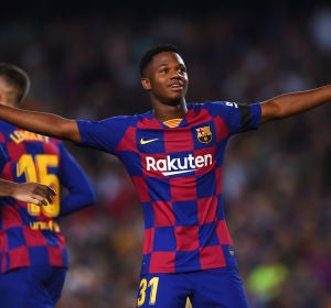 Ansu Fati celebra un gol con el Barça Ansu Fati celebra un gol con el Barça